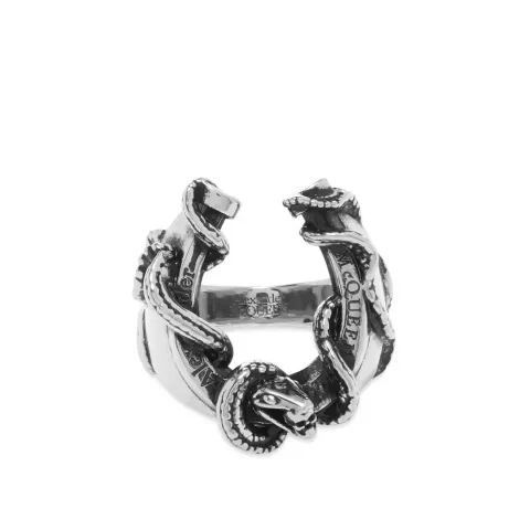 Snake And Horseshoe Ring