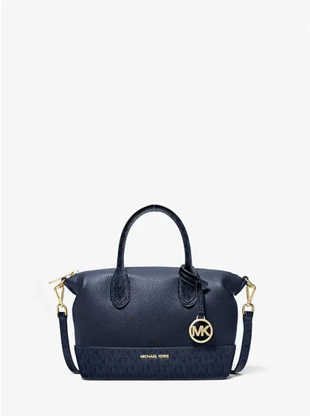 Hyde Small Pebbled and Signature Logo Satchel