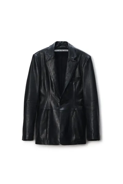 Tailored Leather Blazer