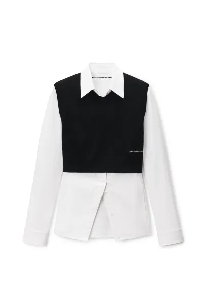 Prestyled Knit Vest Shirt