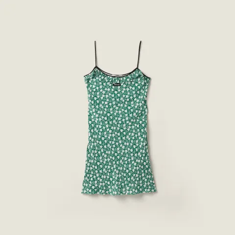 Crepe de chine mini-dress