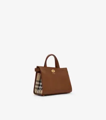 Mini Check Cotswolds Tote in Hazel brown - Women, Leather