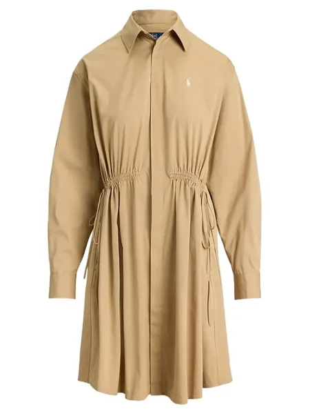 Drawcord Dress Camel