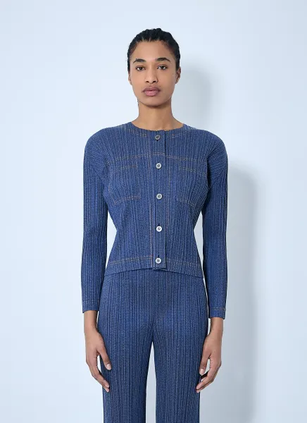 Pleated Button-Down Top