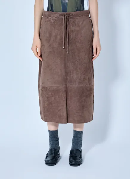 Max Mara Suede Midi Skirt