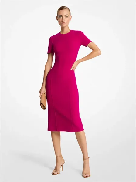 Michael Kors Double Faced Stretch Wool Sheath Dress
