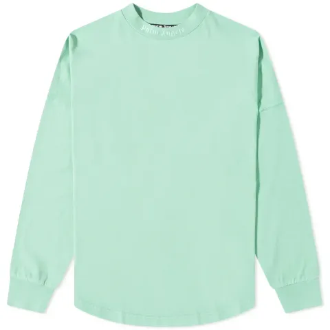 Long Sleeve Garment Dyed Oversized Mock Neck T-Shirt