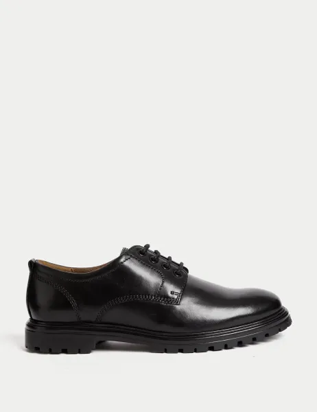Marks & Spencer Leather Derby Shoes Black