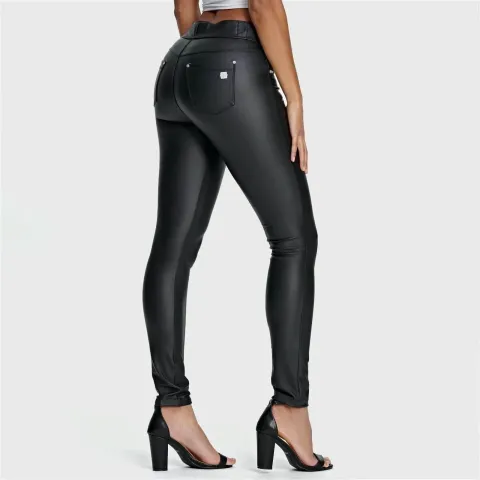 Freddy N.O.W Faux Leather - High Waisted - Full Length - Black