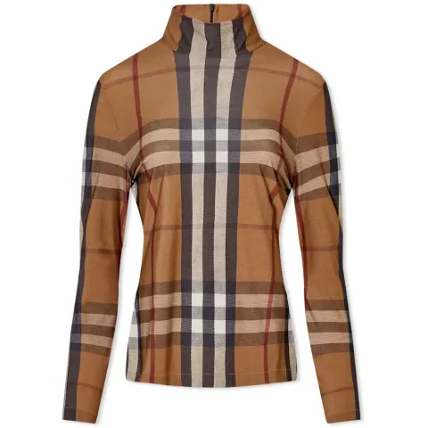 High Neck Check Top