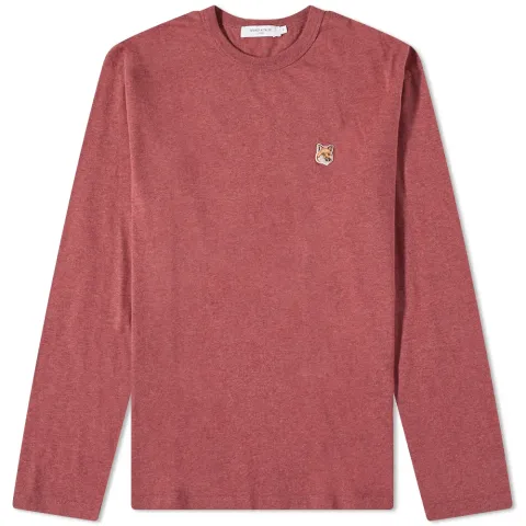 Long Sleeve Fox Head Patch T-Shirt