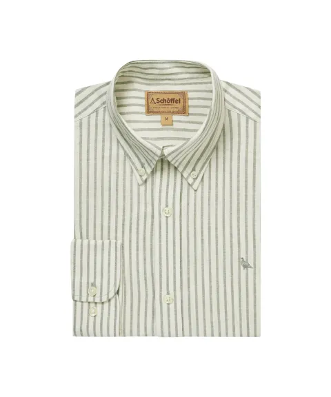Schöffel Country Walsingham Linen Shirt - Agave Green Stripe