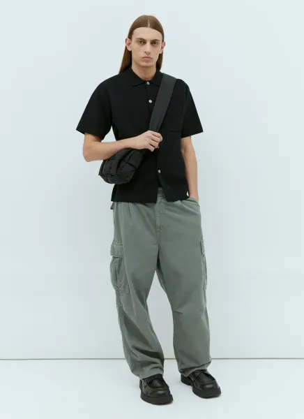 Perforated Swirl-Knit Shirt
