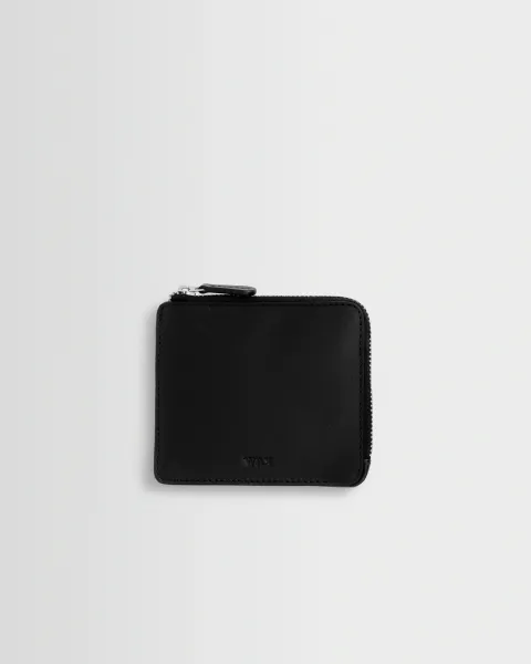 Harford - Black Leather Zip Wallet