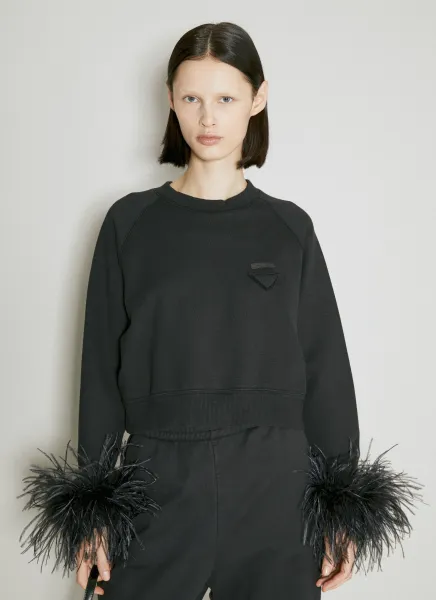 Feather Cuffs Sweatshirt