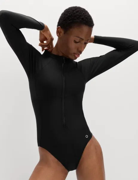 Goodmove Scuba Padded Long Sleeve Swimsuit Black