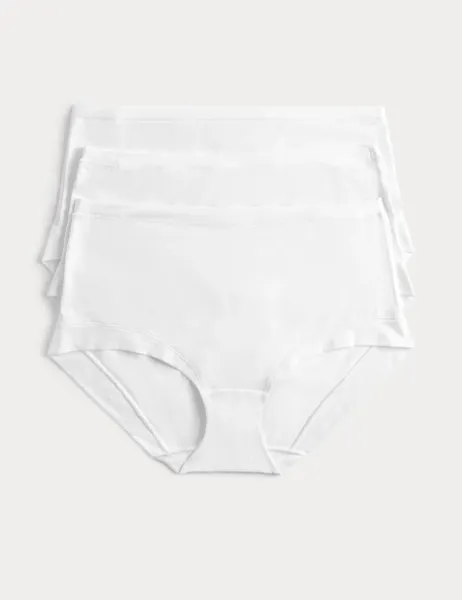 Body by M&S 3pk Flexifit Modal High Rise Shorts White