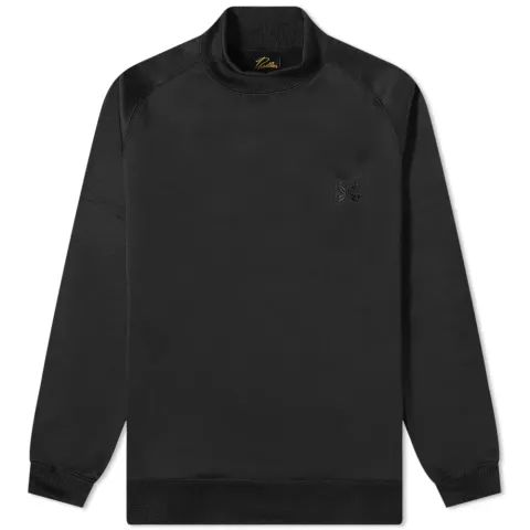 Jersey Mock Neck Long Sleeve T-Shirt