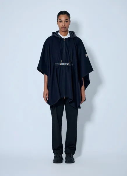 Hooded Cape with Belted Waist