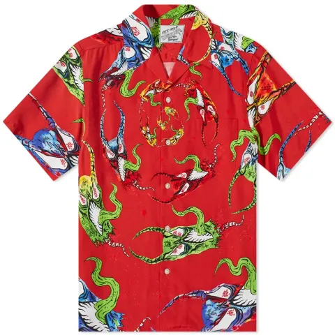 x Neck Face Type-3 Anniversary Hawaiian Shirt