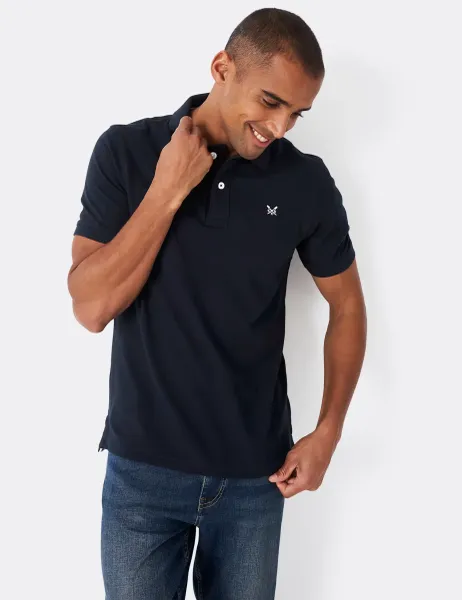 Pure Cotton Piqué Polo Shirt Dark Navy