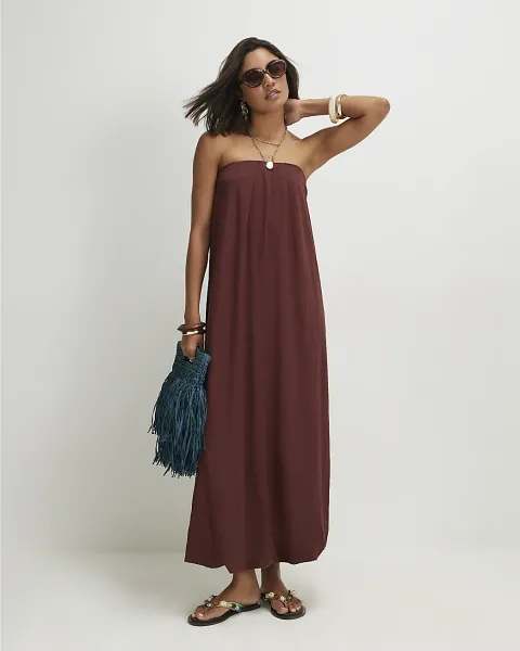 River Island Bandeau Maxi Dress