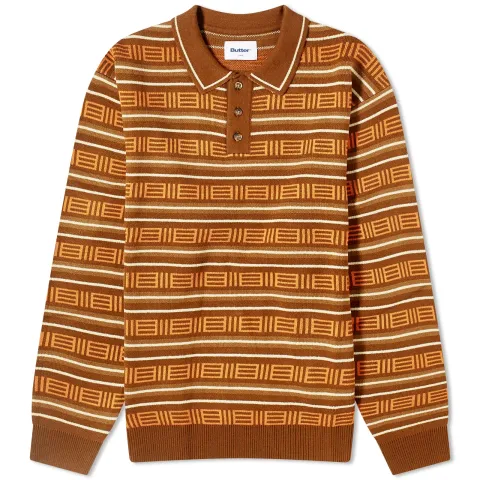 Long Sleeve Knit Polo