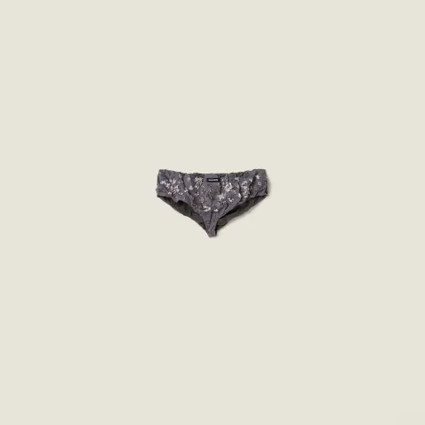 Embroidered duchesse panty