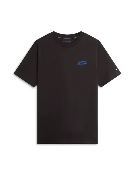 Tommy Hilfiger Pure Cotton Back Graphic Logo T-Shirt Black