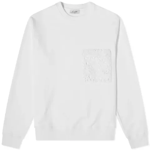 Macrame Pocket Back Logo Crew Sweat