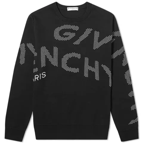 Punched Logo Crew Knit