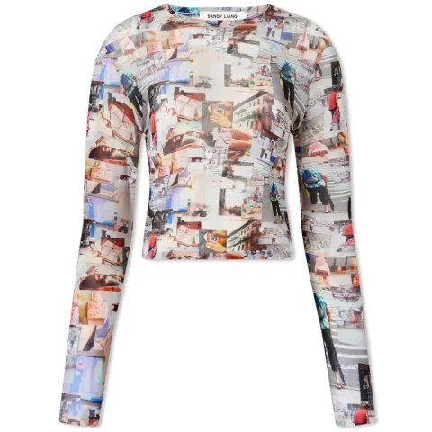 Scoby Print Mesh Top