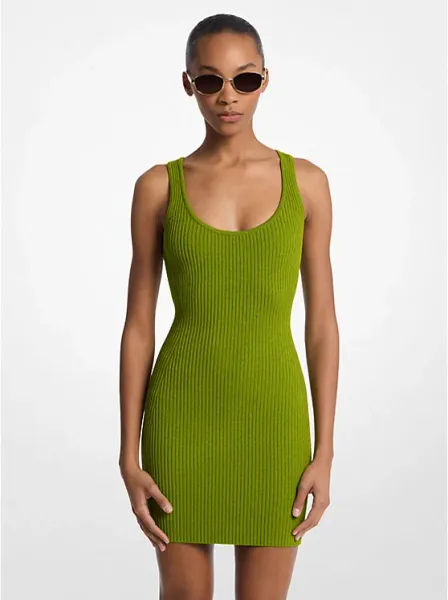 Michael Kors Ribbed Stretch Viscose Tank Dress