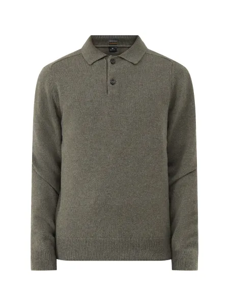 PS Paul Smith Merino Wool Knitted Long-Sleeve Polo Shirt