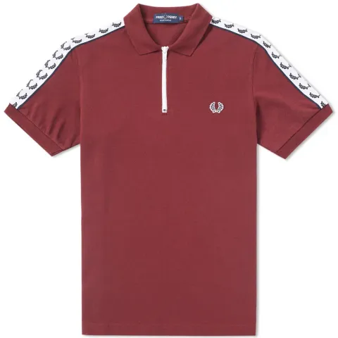 Fred Perry Taped Zip Neck Pique Polo