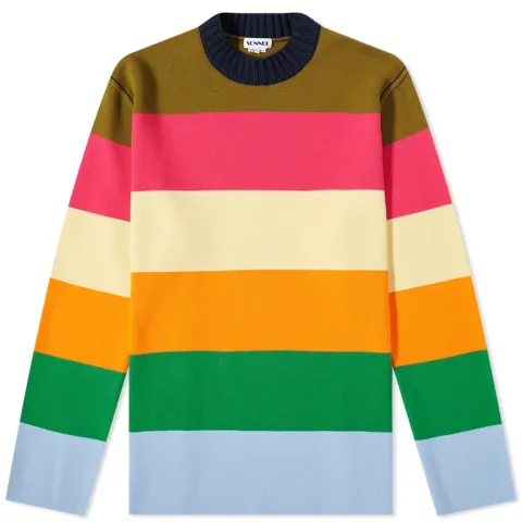 Block Stripe Crew Knit