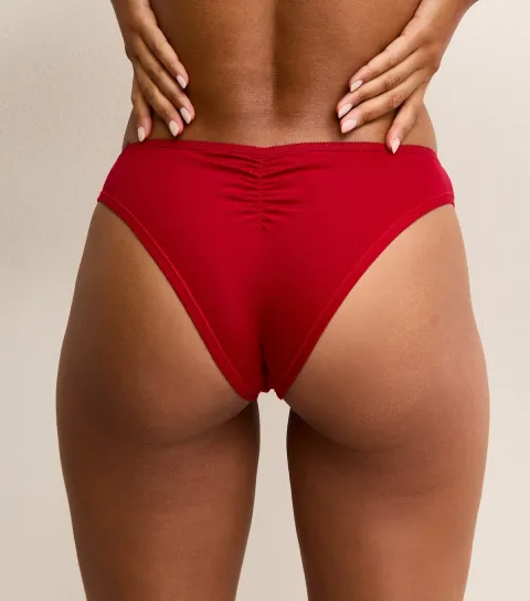 Women's Red Jersey Brazilian Briefs