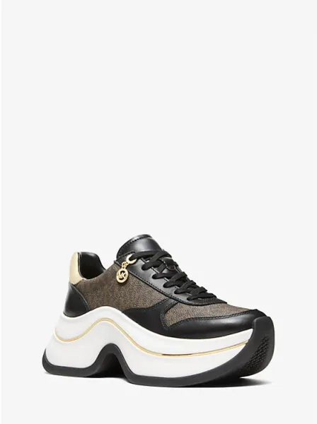 Arla Leather and Suede Trainer