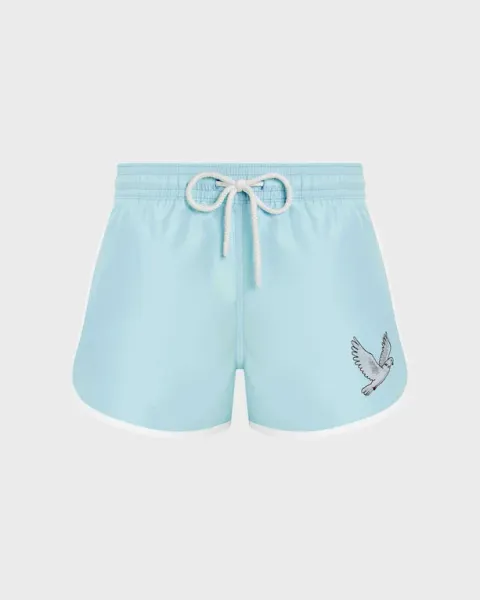 Vilebrequin Men Short Swim Shorts Dove Placed Embroidery