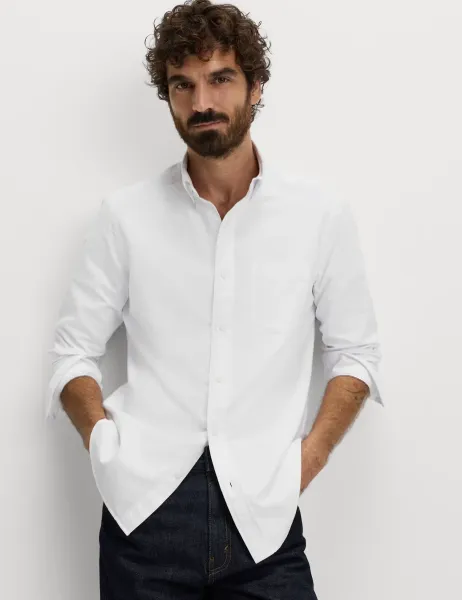 Marks & Spencer Pure Cotton Ultimate Oxford Shirt White