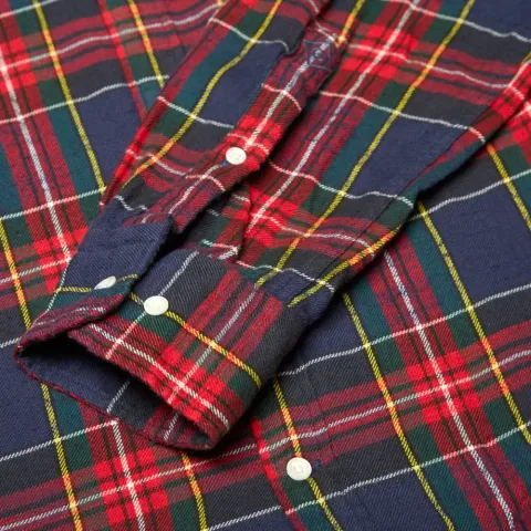 Slub Flannel Button Down Shirt