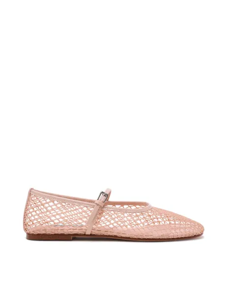 Steve Madden Mags Mesh Flat Ballet Pumps Light Pink
