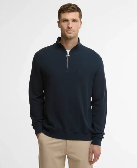 Pique Interlock Quarter-Zip Sweatshirt