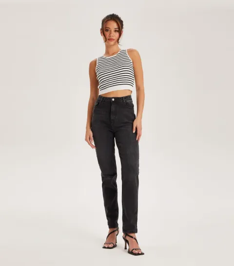 Women's Black Mom Jeans