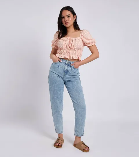 Women's Blue Tapered Jeans