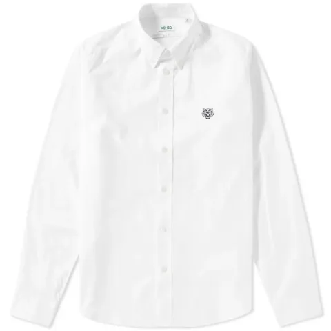 Button Down Tiger Poplin Shirt