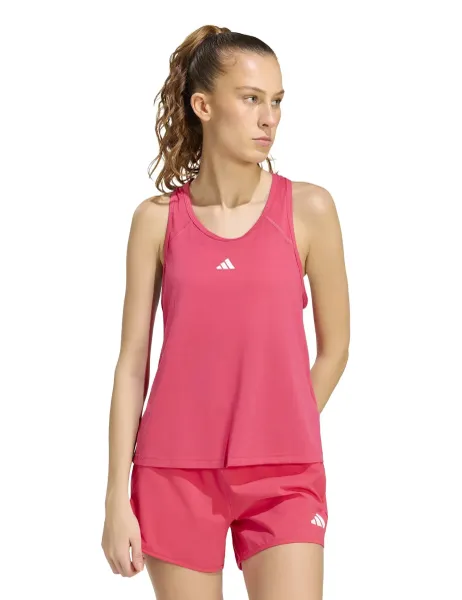 Adidas Minimal Branding Racer Back Vest Top Bright Pink