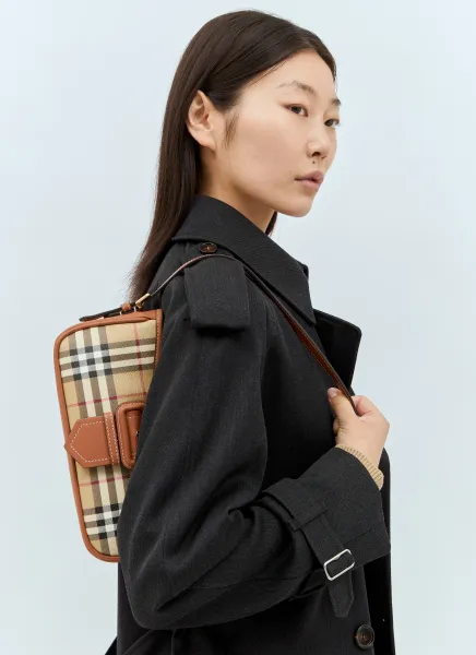 Check Sling Shoulder Bag