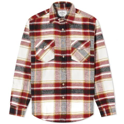 Two Pocket Burgundy Check Overshirt