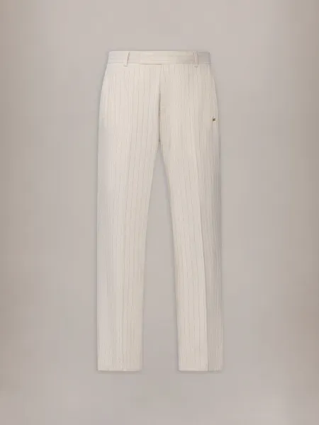 STRIPED TAILORED PANT - Alabaster